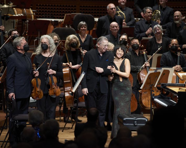Yuja Wang and Michael Tilson Thomas at Davies Symphony Hall. Photo: Stefan Cohen